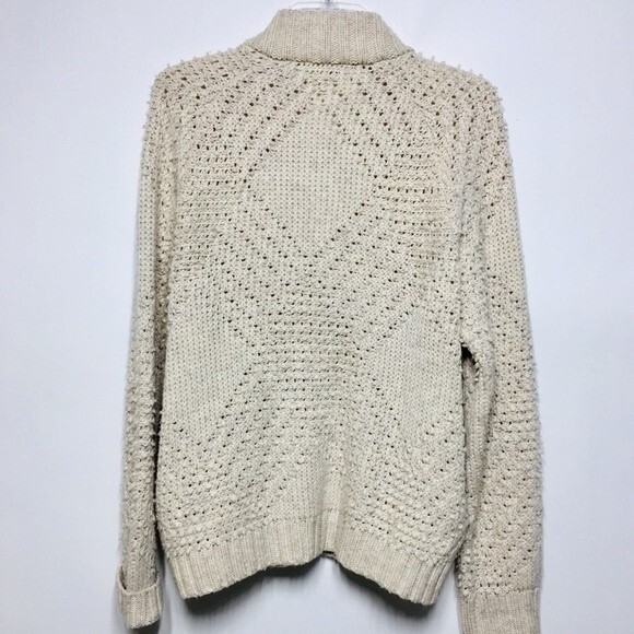 Woolrich Cardinal Peak Wool Blend Cardigan In Burlap Heather L - Picture 3 of 8